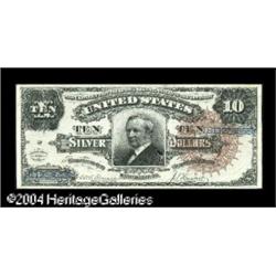 Fr. 295 $10 1886 Silver Certificate About New. Fewer th Fr. 295 $10 1886 Silver Certificate About Ne