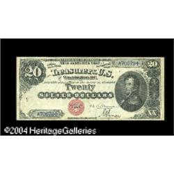 Fr. 312 $20 1880 Silver Certificate Choice Very Fine. Fr. 312 $20 1880 Silver Certificate Choice Ver
