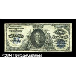 Hong Kong, Fr. 321 $20 1891 Silver Certificate Very Fine. A t Fr. 321 $20 1891 Silver Certificate Ve