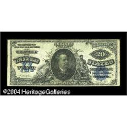 Fr. 322 $20 1891 Silver Certificate Fine. From the stan Fr. 322 $20 1891 Silver Certificate Fine.