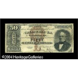 Fr. 326 $50 1880 Silver Certificate Fine. An extrao Fr. 326 $50 1880 Silver Certificate Fine.