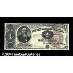 Fr. 347 $1 1890 Treasury Note Very Fine-Extremely Fin Fr. 347 $1 1890 Treasury Note Very Fine-Extrem