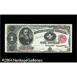 Fr. 351 $1 1891 Treasury Note Gem New. The bottom margi Fr. 351 $1 1891 Treasury Note Gem New.