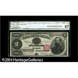 Fr. 357 $2 1891 Treasury Note CGA Gem Uncirculated 67. Fr. 357 $2 1891 Treasury Note CGA Gem Uncircu