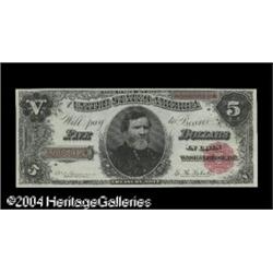 Fr. 361 $5 1890 Treasury Note Gem New. A fully fresh, u Fr. 361 $5 1890 Treasury Note Gem New.