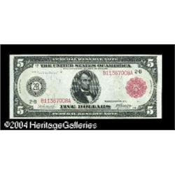 Fr. 833b $5 1914 Red Seal Federal Reserve Note Superb G Fr. 833b $5 1914 Red Seal Federal Reserve No