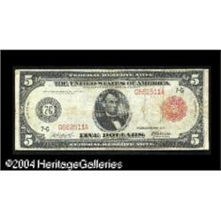 Fr. 838a $5 1914 Red Seal Federal Reserve Note Superb G Fr. 838a $5 1914 Red Seal Federal Reserve No