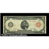 Image 1 : Fr. 839a $5 1914 Red Seal Federal Reserve Note Fine. A Fr. 839a $5 1914 Red Seal Federal Reserve Not