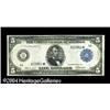 Image 1 : Fr. 844 $5 1914 Federal Reserve Note Star Note. Choice Fr. 844 $5 1914 Federal Reserve Star Note. Ch