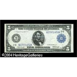 Fr. 848 $5 1914 Federal Reserve Note Gem New. Crack Fr. 848 $5 1914 Federal Reserve Note Gem New.