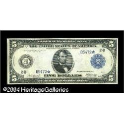 Fr. 848 $5 1914 Federal Reserve Note Star Note Choice A Fr. 848 $5 1914 Federal Reserve Star Note Ch