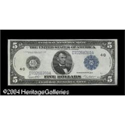 Fr. 859c $5 1914 Federal Reserve Note Superb Gem New.Th Fr. 859c $5 1914 Federal Reserve Note Superb