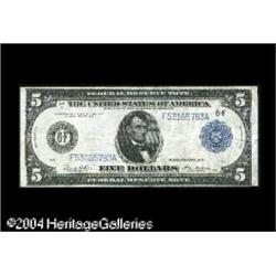Fr. 867b $5 1914 Federal Reserve Note Very Fine. An Fr. 867b $5 1914 Federal Reserve Note Very Fine.