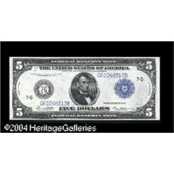 Fr. 871c $5 1914 Federal Reserve Note Choice New.The ce Fr. 871c $5 1914 Federal Reserve Note Choice