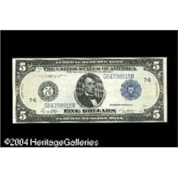 Fr. 871c $5 1914 Federal Reserve Note Very Fine. Th Fr. 871c $5 1914 Federal Reserve Note Very Fine.