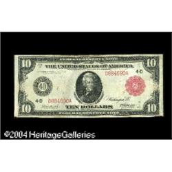 Fr. 895b $10 1914 Red Seal Federal Reserve Note Fine. O Fr. 895b $10 1914 Red Seal Federal Reserve N