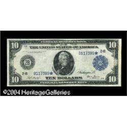 Fr. 909 $10 1914 Federal Reserve Note Star Note Extreme Fr. 909 $10 1914 Federal Reserve Star Note E