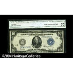 Fr. 911c $10 1914 Federal Reserve Note CGA Gem Uncircul Fr. 911c $10 1914 Federal Reserve Note CGA G