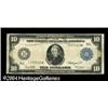 Image 1 : Fr. 915a $10 1914 Federal Reserve Note Fine. This examp Fr. 915a $10 1914 Federal Reserve Star Note 