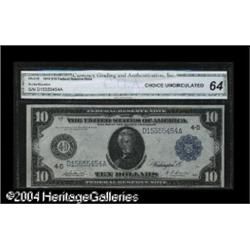 Fr. 918 $10 1914 Federal Reserve Note CGA Choice Uncirc Fr. 918 $10 1914 Federal Reserve Note CGA Ch