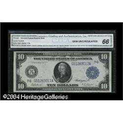Russia, Fr. 930 $10 1914 Federal Reserve Note CGA Gem Uncircu Fr. 930 $10 1914 Federal Reserve Note 