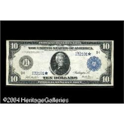 Fr. 937 $10 1914 Federal Reserve Star Note Extremely Fr. 937 $10 1914 Federal Reserve Star Note Extr