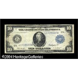 Fr. 950 $10 1914 Federal Reserve Note Very Good. A soli Fr. 950 $10 1914 Federal Reserve Note Fine.
