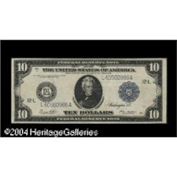 Fr. 951c $10 1914 Federal Reserve Note Extremely Fine Fr. 951c $10 1914 Federal Reserve Note Extreme