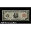 Image 1 : Fr. 958a $20 1914 Red Seal Federal Reserve Note Fine. A Fr. 958a $20 1914 Red Seal Federal Reserve N