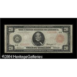 Fr. 962 $20 1914 Red Seal Federal Reserve Note Fine. Fr. 962 $20 1914 Red Seal Federal Reserve Note 