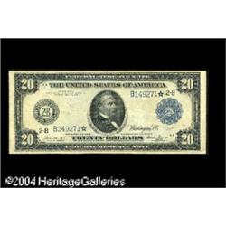Fr. 969 $20 1914 Federal Reserve Star Note Very Fine. Fr. 969 $20 1914 Federal Reserve Star Note Ver