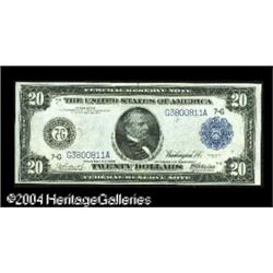 Fr. 988 $20 1914 Federal Reserve Note Very Choice New Fr. 988 $20 1914 Federal Reserve Note Very Cho
