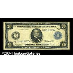 Fr. 989 $20 1914 Federal Reserve Note Very Good-Fine. T Fr. 989 $20 1914 Federal Reserve Note Fine.