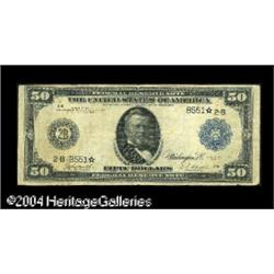 Fr. 1030 $50 1914 Federal Reserve Star Note Fine+. Just Fr. 1030 $50 1914 Federal Reserve Star Note 
