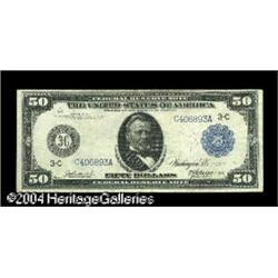 Fr. 1032 $50 1914 Federal Reserve Note Choice Very Fine Fr. 1032 $50 1914 Federal Reserve Note Choic