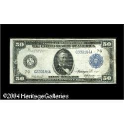 Fr. 1048 $50 1914 Federal Reserve Note Very Fine. A Fr. 1048 $50 1914 Federal Reserve Note Very Fine