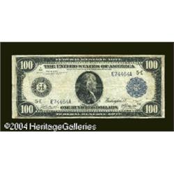 Fr. 1100 $100 1914 Federal Reserve Note Fine. The Genge Fr. 1100 $100 1914 Federal Reserve Note Fine