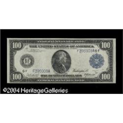 Fr. 1104 $100 1914 Federal Reserve Note About New. The Fr. 1104 $100 1914 Federal Reserve Note About