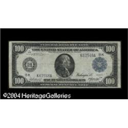Fr. 1124 $100 1914 Federal Reserve Note Fine. Dalla Fr. 1124 $100 1914 Federal Reserve Note Fine.