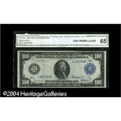 Fr. 1128 $100 1914 Federal Reserve Note CGA Gem Uncircu Fr. 1128 $100 1914 Federal Reserve Note CGA 