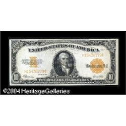 Fr. 1173 $10 1922 Gold Certificate Very Good-Fine. A si Fr. 1173 $10 1922 Gold Certificate Superb Ge