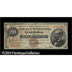 Fr. 1174 $20 1882 Gold Certificate Fine-Very Fine.In ou Fr. 1174 $20 1882 Gold Certificate Fine-Very