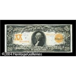 Fr. 1185 $20 1906 Gold Certificate About New. A pretty, Fr. 1185 $20 1906 Gold Certificate About New