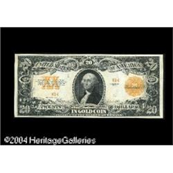 Fr. 1187 $20 1922 Serial Number One Gold Certificate Ch Fr. 1187 $20 1922 Serial Number One Gold Cer