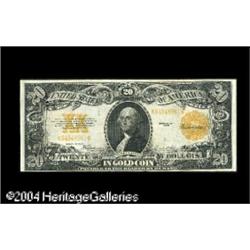 Fr. 1187 $20 1922 Gold Certificate Very Fine.A solid an Fr. 1187 $20 1922 Gold Certificate Very Fine