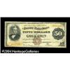 Image 1 : Fr. 1190 $50 1882 Gold Certificate Fine. Only five Fr. Fr. 1190 $50 1882 Gold Certificate Fine.