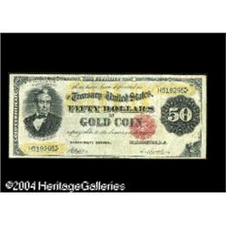 Fr. 1197 $50 1882 Gold Certificate Very Fine. Very well Fr. 1197 $50 1882 Gold Certificate Very Fine