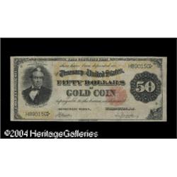 Fr. 1197 $50 1882 Gold Certificate Fine-Very Fine. A so Fr. 1197 $50 1882 Gold Certificate Fine-Very