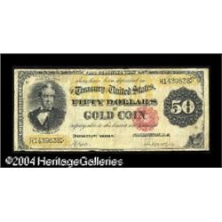 Fr. 1197 $50 1882 Gold Certificate Fine-Very Fine. A so Fr. 1197 $50 1882 Gold Certificate Fine.