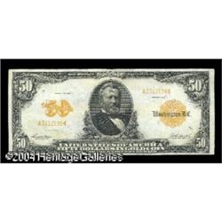 Fr. 1199 $50 1913 Gold Certificate Very Fine-Extremely Fr. 1199 $50 1913 Gold Certificate Very Fine-